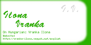 ilona vranka business card